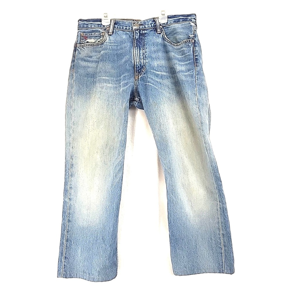 Polo Ralph Lauren Jeans 34x20 hemmed to 27" Classic Cut  Wash Morris Distressed